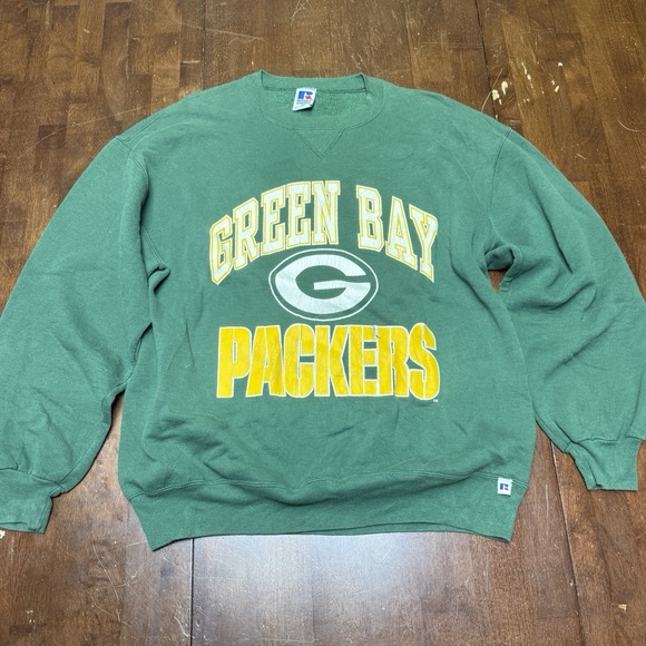 Vintage 90s Green Bay Packers Russell Athletic USA Crewneck Sweatshirt XL NFL - Picture 1 of 8